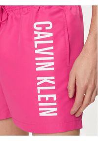 Calvin Klein Swimwear Szorty kąpielowe KM0KM01004 Różowy Regular Fit. Kolor: różowy. Materiał: syntetyk #2