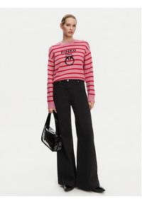 Pinko - PINKO Sweter 104679 A2EV ORZ Różowy Regular Fit. Kolor: różowy. Materiał: wełna