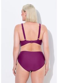 ULLA POPKEN - Damskie Bikini ozdobne klamry miękkie miseczki materiał pochodzący z recyklingu. Kolekcja: plus size. Kolor: różowy. Materiał: elastan, poliamid, materiał