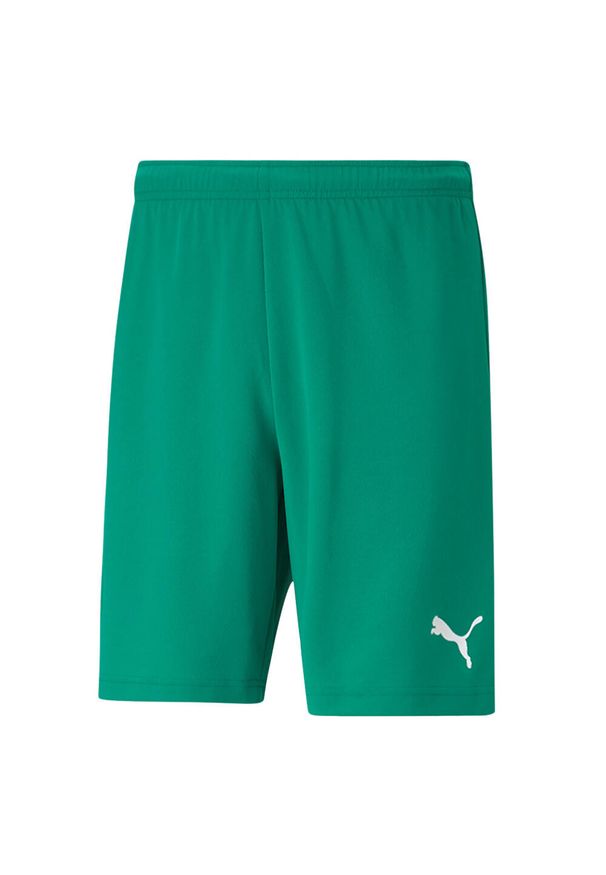 Puma - Męskie Spodenki Dresowe TeamRISE. Kolor: zielony. Materiał: dresówka