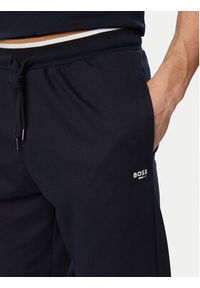 BOSS Spodnie dresowe Iconic 50554830 Granatowy Regular Fit. Kolor: niebieski. Materiał: bawełna #4