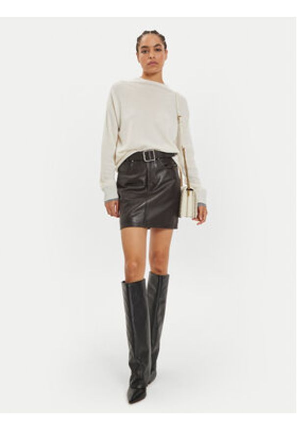 Pinko Sweter Donskoy 104468 A277 Biały Relaxed Fit. Kolor: biały. Materiał: wełna