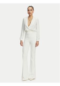 Elisabetta Franchi Spodnie materiałowe PA-184-62E2-V290 Biały Slim Fit. Kolor: biały. Materiał: syntetyk #2