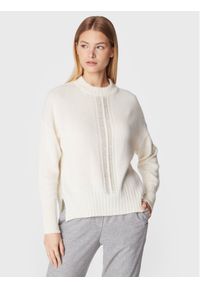 PESERICO - Peserico Sweter S99299F07 Écru Relaxed Fit. Materiał: wełna