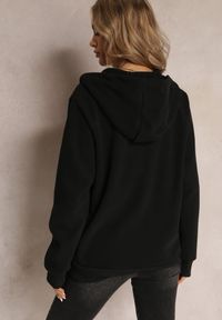 Renee - Czarna Sportowa Bluza Zapinana na Suwak z Haftowanym Napisem Kelso. Kolor: czarny. Materiał: bawełna. Wzór: haft, napisy. Styl: sportowy #5