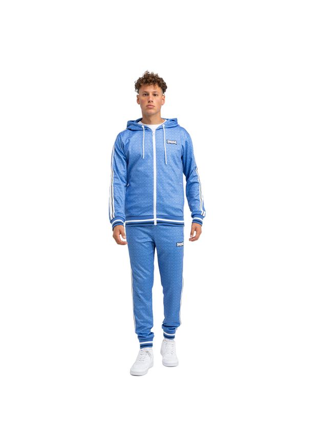 Dres z kapturem Lonsdale Chain Track. Kolor: niebieski. Materiał: dresówka