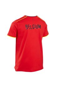 KIPSTA - Koszulka do piłki nożnej dla dzieci Kipsta FF100 Belgia 2024. Kolor: czerwony. Materiał: materiał, bawełna. Sport: piłka nożna