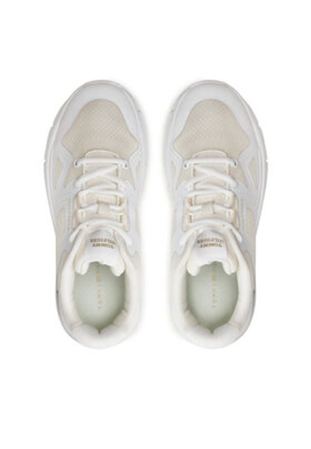 TOMMY HILFIGER - Tommy Hilfiger Sneakersy Womens Trail Runner FW0FW08202 Écru. Materiał: materiał