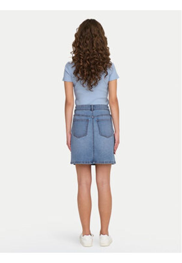 JDY Spódnica jeansowa Moon 15346528 Niebieski Regular Fit. Kolor: niebieski. Materiał: bawełna