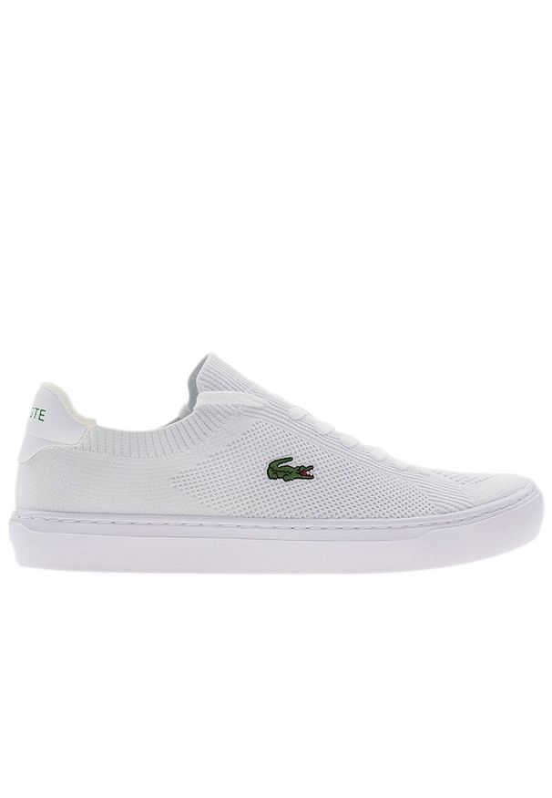 Buty Lacoste La Piquee 749CMA0004-21G - białe. Okazja: na co dzień. Zapięcie: sznurówki. Kolor: biały. Materiał: guma. Szerokość cholewki: normalna. Sezon: lato