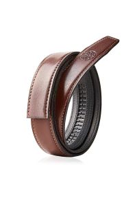 Betlewski - Wymienny pasek bez klamry AUTOMATIC Brązowy 115. Kolor: brązowy. Materiał: skóra. Wzór: paski #1