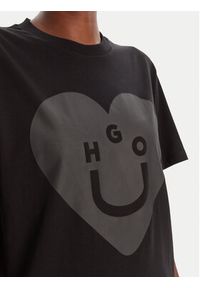 Hugo - HUGO T-Shirt Vintage 50545053 Czarny Loose Fit. Kolor: czarny. Materiał: bawełna. Styl: vintage #4