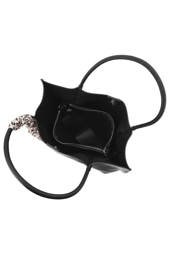 Torebka plus kosmetyczka damska Rieker, ze skóry ekologicznej o klasycznej formie z podwójnymi uchwytami i odpinanym paskiem praktyczna na co dzień i. Kolor: czarny. Materiał: skórzane. Styl: casual, klasyczny. Rodzaj torebki: na ramię