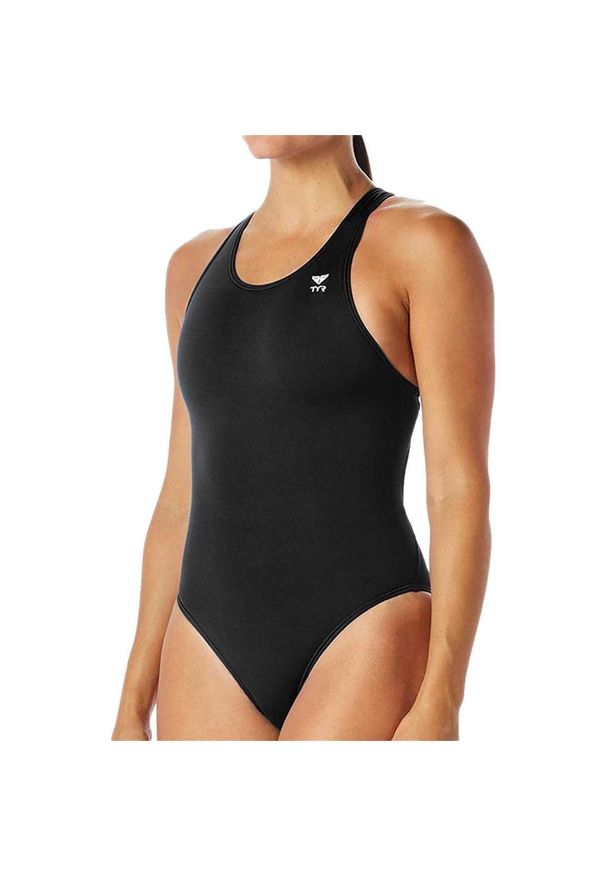 Strój pływacki damski TYR Maxfit Swimsuit - Solid. Kolor: czarny
