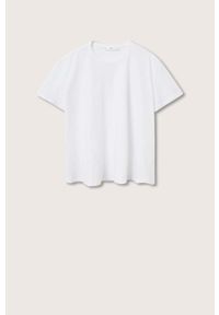 mango - Mango t-shirt bawełniany Panuelo kolor biały. Kolor: biały. Materiał: bawełna. Długość rękawa: krótki rękaw. Długość: krótkie