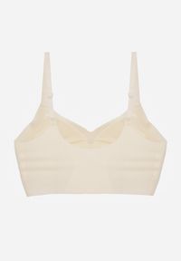 Renee - Jasnobeżowy Elastyczny Biustonosz Bezszwowy Bez Fiszbin Edaelia. Kolor: beżowy. Materiał: jeans #3