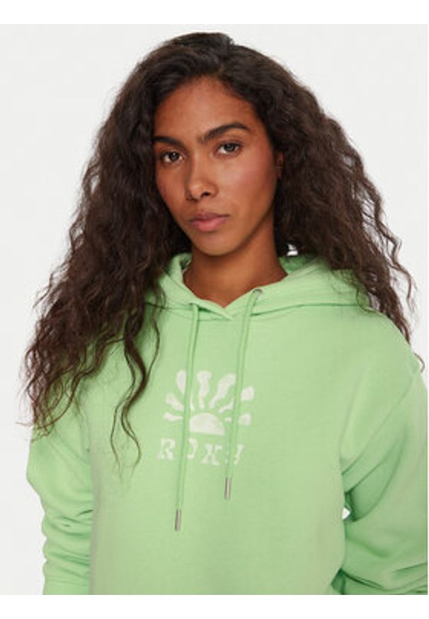Roxy Bluza Surf Stoked ERJFT05021 Zielony Regular Fit. Kolor: zielony. Materiał: syntetyk