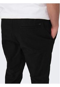 Only & Sons Spodnie materiałowe 22024966 Czarny Tapered Fit. Kolor: czarny. Materiał: bawełna #4