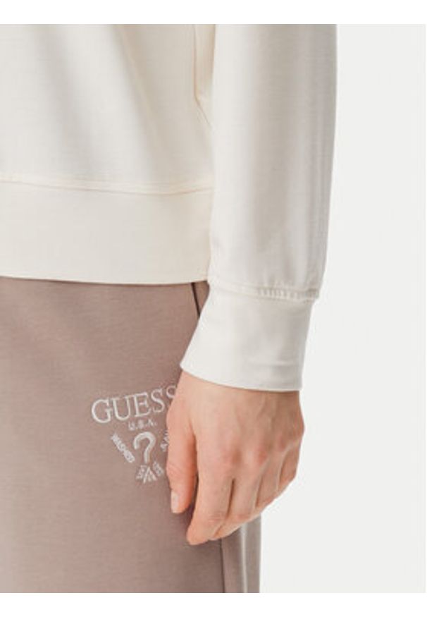 Guess Bluza O5GQ00 KCQP2 Écru Regular Fit. Materiał: syntetyk