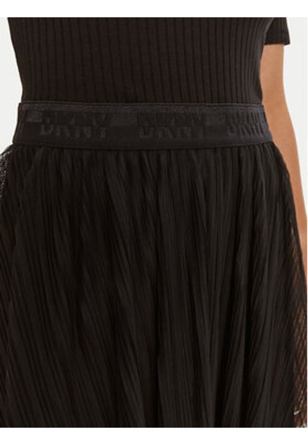 DKNY Sukienka codzienna P4DDSXMP Czarny Regular Fit. Okazja: na co dzień. Kolor: czarny. Materiał: bawełna. Typ sukienki: proste. Styl: casual