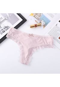 Intica - figi z wycięciem koronkowe eleganckie Friedlinde. Kolor: różowy. Materiał: koronka #1