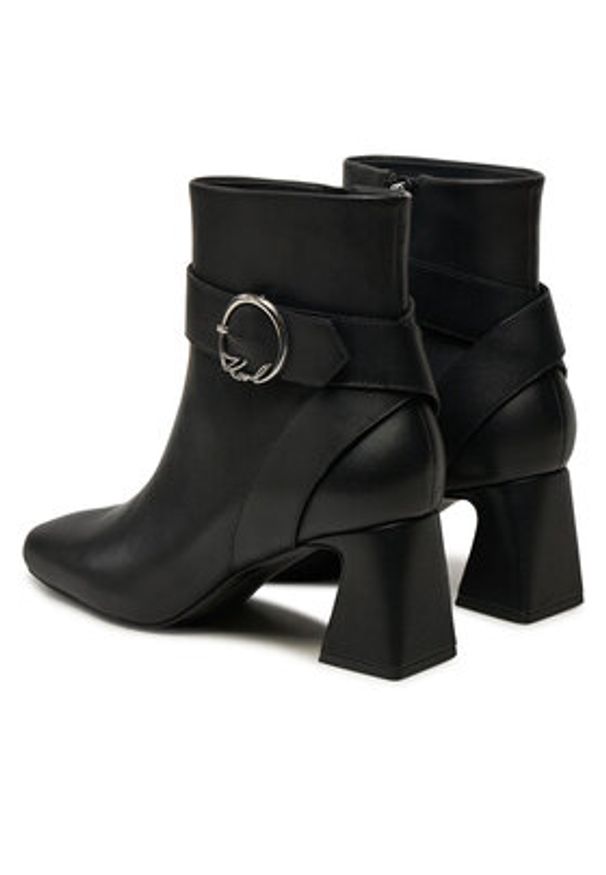 Karl Lagerfeld - KARL LAGERFELD Botki KL31444 Czarny. Kolor: czarny. Materiał: skóra