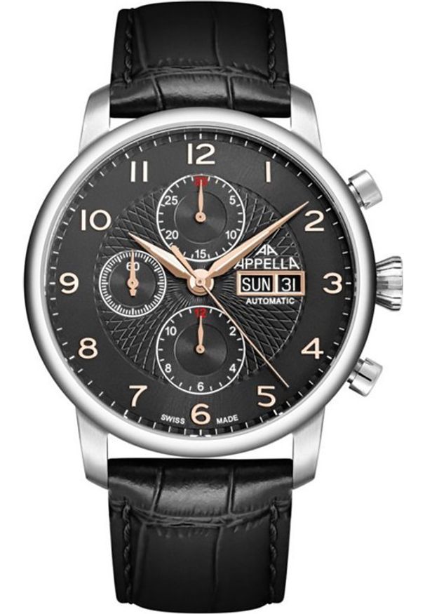 Zegarek Acappella Zegarek męski Appella L70010.52R6ACH czarny. Kolor: czarny