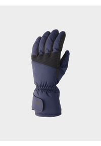 4f - Rękawice narciarskie Thinsulate męskie - granatowe. Kolor: niebieski. Materiał: syntetyk, materiał. Technologia: Thinsulate. Sport: narciarstwo