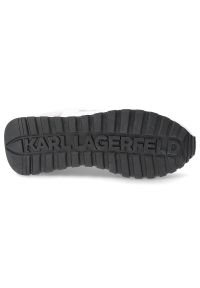Białe Sneakersy Karl Lagerfeld Stylowe Obuwie Męskie Premium. Okazja: na spacer. Kolor: biały. Materiał: materiał, skóra, guma. Szerokość cholewki: normalna. Sport: turystyka piesza #8