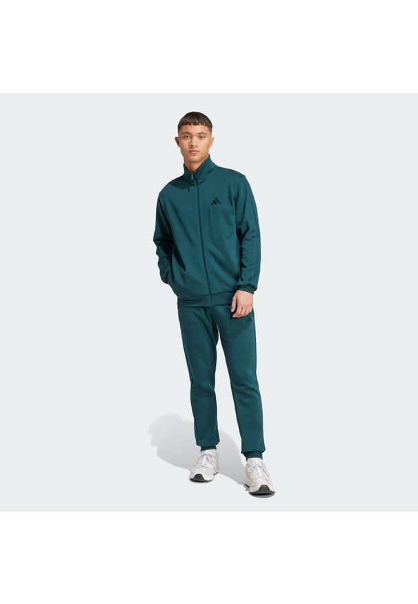 Adidas - Dres Sportswear Basic 3-Stripes Fleece. Kolor: niebieski. Materiał: dresówka