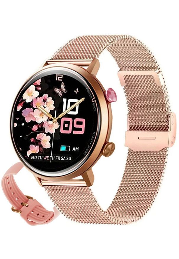 Zegarek SMARTWATCH Rubicon RNCF29 pasek + siatka mesh rosegold. Rodzaj zegarka: smartwatch. Materiał: mesh