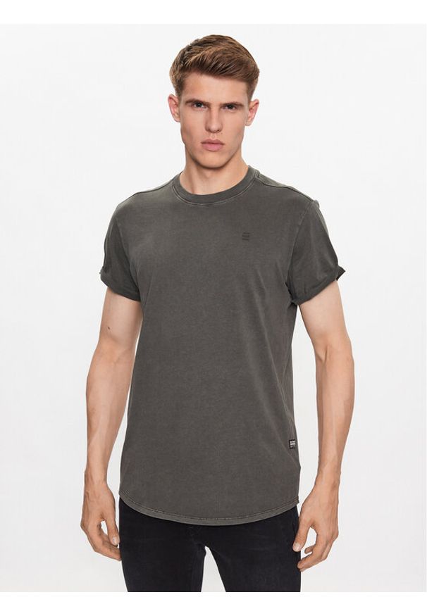 G-Star RAW - G-Star Raw T-Shirt D16396-2653-B575 Szary Regular Fit. Kolor: szary. Materiał: bawełna