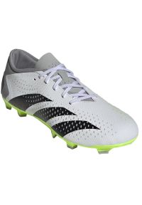 Adidas - Buty adidas Predator Accuracy.3 L Fg M GZ0014 białe białe. Kolor: biały. Materiał: materiał. Szerokość cholewki: normalna #4