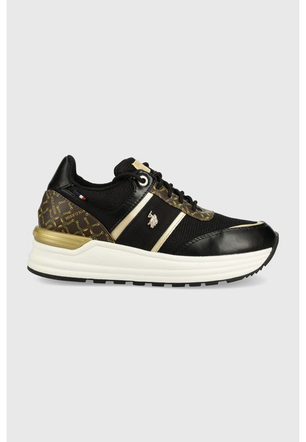 U.S. Polo Assn. sneakersy kolor czarny. Zapięcie: sznurówki. Kolor: czarny. Obcas: na platformie