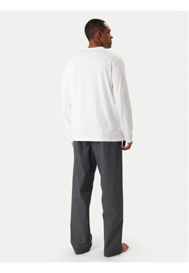 Calvin Klein Piżama Ls Tee LV00NM2953 Biały Regular Fit. Kolor: biały. Materiał: bawełna