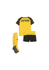 Puma - Dziecięcy strój Borussia Dortmund 25/26 PUMA Faster Yellow Black. Kolor: czarny, wielokolorowy, żółty. Materiał: dresówka. Styl: sportowy