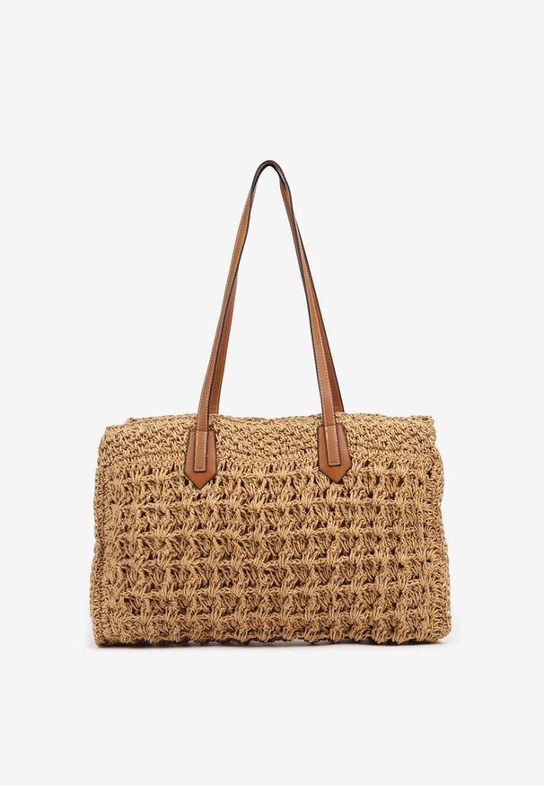 Renee - Ciemnobeżowa Torebka Shopperka w Stylu Boho Galomirea. Kolor: beżowy. Sezon: lato. Styl: boho