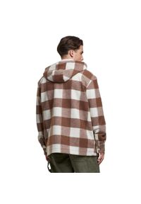 Urban Classics - Kurtka Z Kapturem Męska W Kratkę. Typ kołnierza: kaptur. Kolor: wielokolorowy, beżowy, brązowy. Wzór: kratka