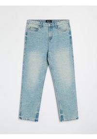 Sinsay - Jeansy straight - zielony. Kolor: zielony