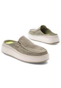 Zielone Klapki Jeep Wsuwane Obuwie Damskie. Okazja: na co dzień, na spacer. Kolor: zielony. Materiał: materiał. Sezon: lato. Styl: casual, sportowy #6