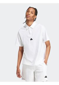 Adidas - adidas Polo IJ6136 Biały Regular Fit. Typ kołnierza: polo. Kolor: biały. Materiał: bawełna #1