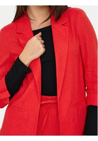 only - ONLY Marynarka Caro 15312199 Czerwony Loose Fit. Kolor: czerwony. Materiał: wiskoza #3