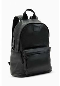 AllSaints plecak skórzany CARABINER BACKPACK męski kolor czarny duży gładki MB519X. Kolor: czarny. Materiał: skóra. Wzór: gładki #5