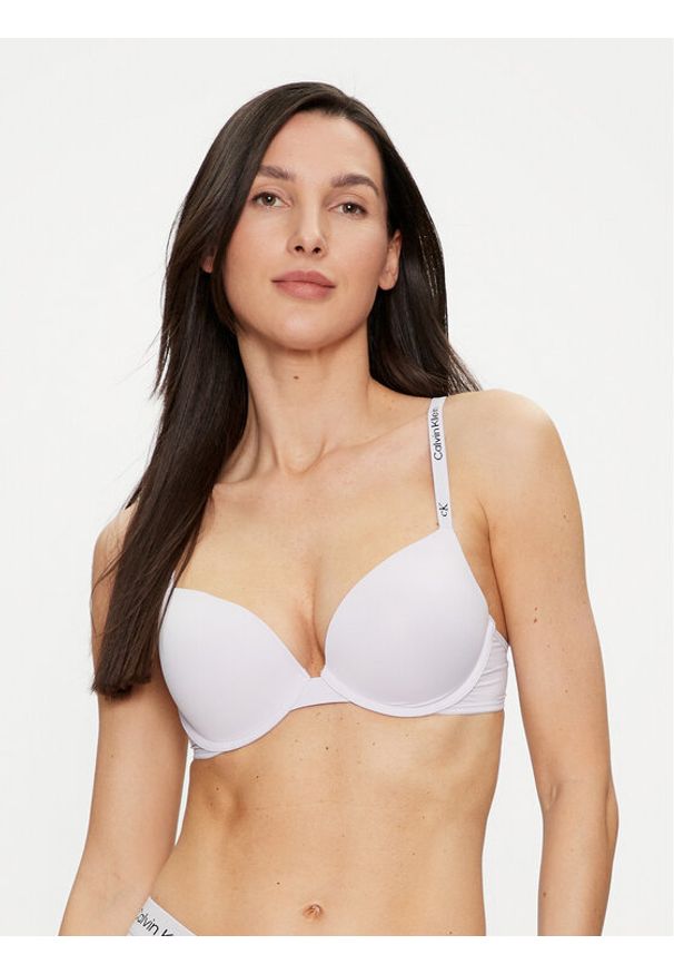 Calvin Klein Underwear Biustonosz push-up 000QF7252E Fioletowy. Kolor: fioletowy. Materiał: syntetyk. Rodzaj stanika: push-up