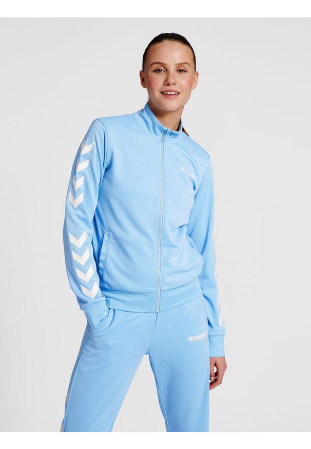 Damska bluza dresowa zapinana na zamek Hummel Legacy. Kolor: niebieski. Materiał: dresówka