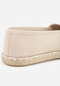 Born2be - Beżowe Espadryle Vices na Podeszwie z Plecionki Sesaniela. Okazja: na co dzień, na randkę. Kolor: beżowy. Materiał: jeans. Obcas: na płaskiej podeszwie. Styl: boho, klasyczny, casual #8