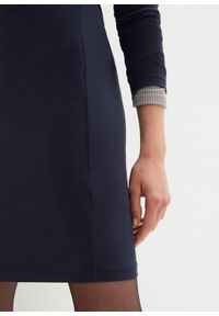 bonprix - Dopasowana sukienka z dżerseju (2 szt.). Kolor: niebieski. Materiał: jersey. Długość rękawa: długi rękaw