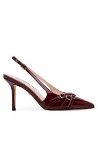 Guess Sandały 5GGZ31 7231A Bordowy. Kolor: czerwony. Materiał: skóra