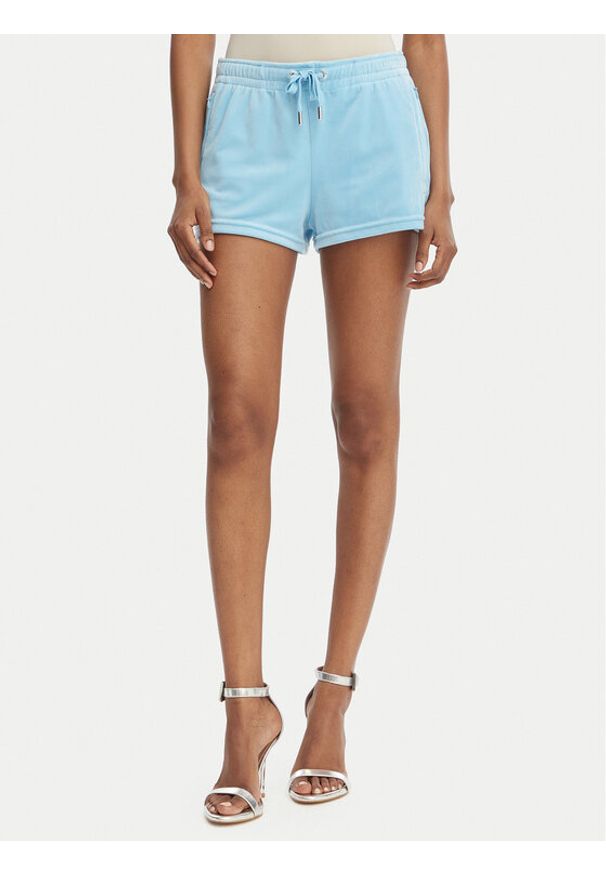 Juicy Couture Szorty sportowe Tamia JCWHS126305 Błękitny Regular Fit. Kolor: niebieski. Materiał: syntetyk