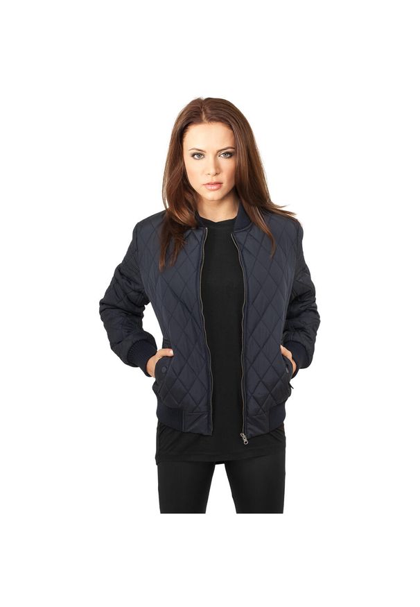 Urban Classics - Damska parka Urban Classic Diamond Nylon Parka. Kolor: niebieski. Materiał: nylon. Sezon: zima